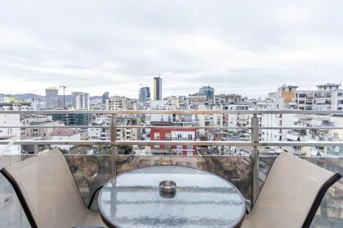 Skyline Sunset & City View - Modern 1BR Central Tirana