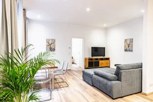 Modern apartment next to subway station