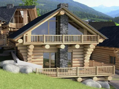 Cosy, modern Canadian wooden chalet
