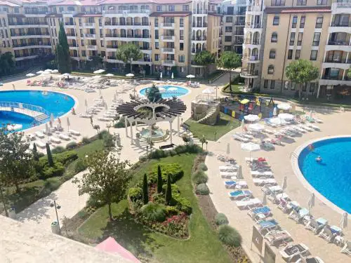 Spacious apartment with 2 bedrooms and 2 bathrooms complex ROYAL SUN Sunny beach