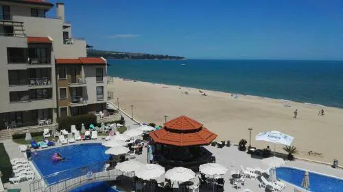 Panoramic sea view at the beach