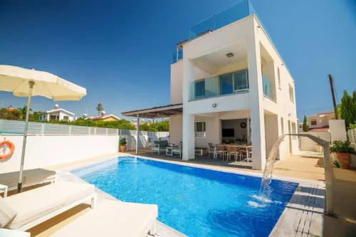 Geo Panoramic Villa Konnos - Pool, Game Room, Gym