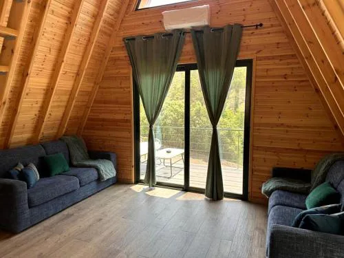 Unwind in a Warm Glamping Cabin with Serene Views & Fireside Comfort in Limassol, Cyprus