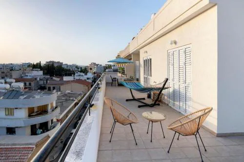 City Center Top Floor Big Balcony 2BR Close to the Beach