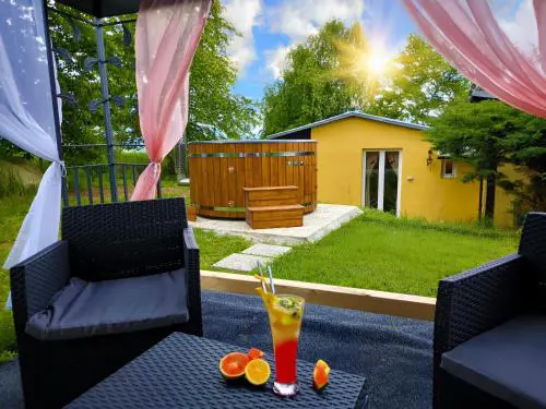 Ranch 66 - Wellness chata Arizona ve stylu Divokého Západu s koupacím sudem a saunou