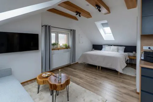 Apartmán nad Bednářstvím s dřevěnou vířivou vanou