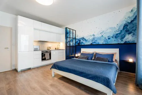 AuriApartments Libeň nový byt 1kk s garáží