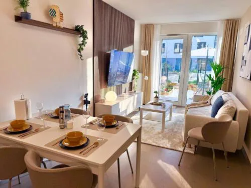 Prague 3 Modern Apartment with Private Garden, Free Parking & Movie Library