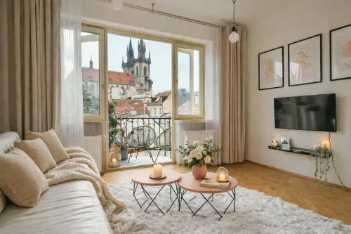 Old Town Astronomical Clock Cathedral View Balcony