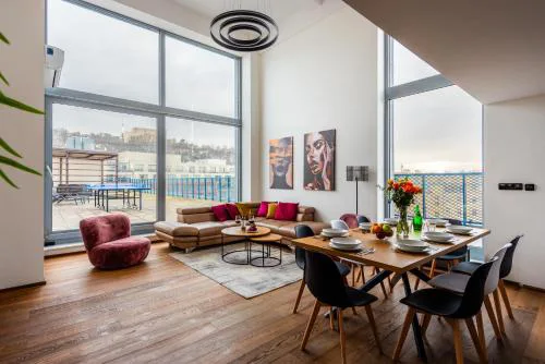 Stylish penthouses featuring a terrace in Prague