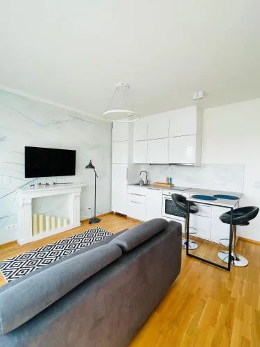 White Pearl Studio with parking in Holešovice