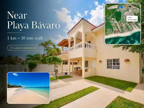 Tropical 2 Bedroom Villa with Private Garden - Resort Beach Access - Bávaro, Punta Cana