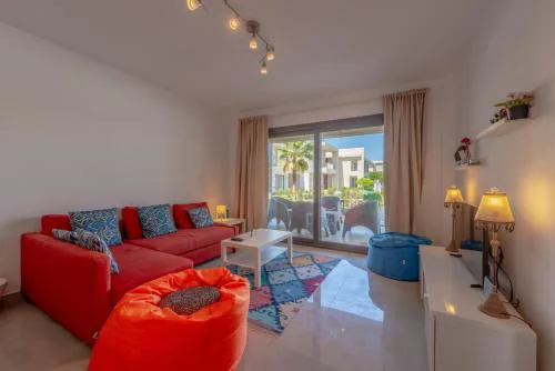 Cozy 2-Bedroom Apartment in G-Cribs, El Gouna. Terrace & Pool