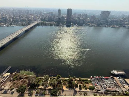 Abdulaziz Al Saud Street - Panoramic Nile-Pyramids view 3BR Apartment