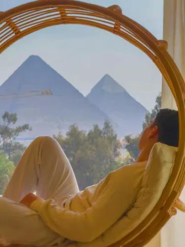 Bohemian Oasis with Pyramids View Ancient Bohemian Giza Khan