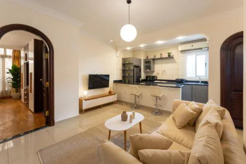 Central Japandi Style One-Bedroom Apartment in Zamalek