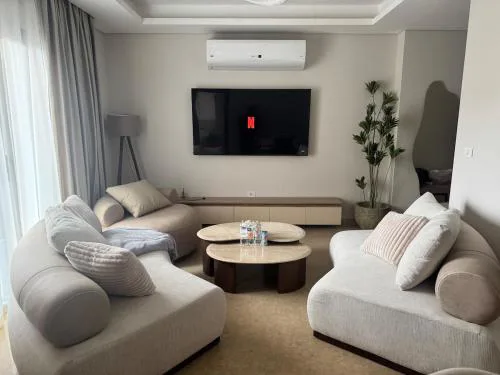 A classy apartment with a quiet view
