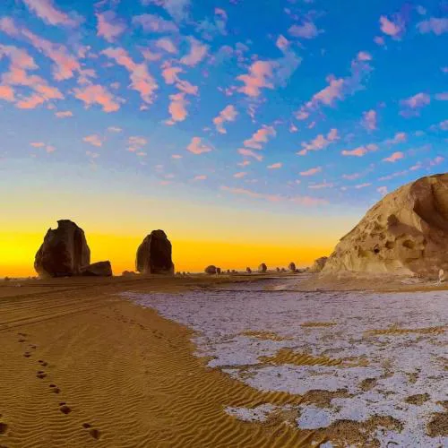 white desert safari camp