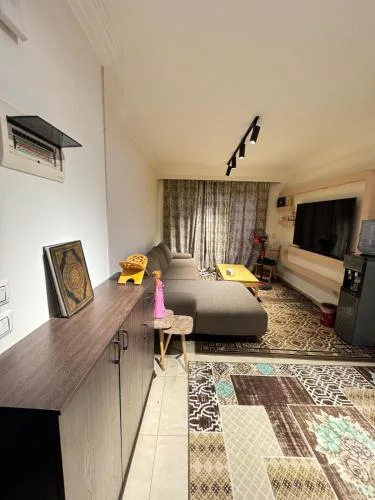 The apartment overlooks a main street view