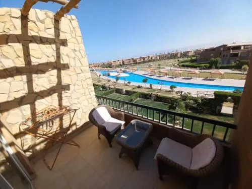 Chalet Marina Wadi Degla Families Only Pool view 2nd floor with Roof 6 adults