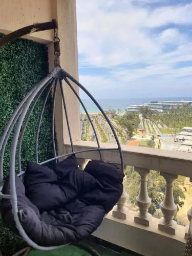 Sea and Montaza Palace view 2 bedrooms apartment alexandria,2 full bathrooms, with 2 AC and 1 Stand Fan, free wifi , available all year days with 3 heavy blankets