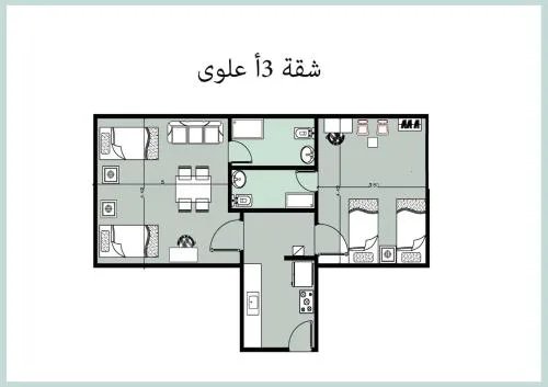 3A Chalet 2 bed rooms without lounge garden view 114 at Green Beach