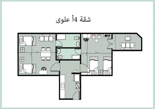 Chalets4A sea and pool view 2Bed rooms without lounge 114 at Green Beach