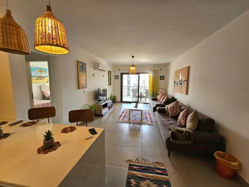 Newly super prime location One bedroom apartment for rent in Marassi Marina ,Northcoast