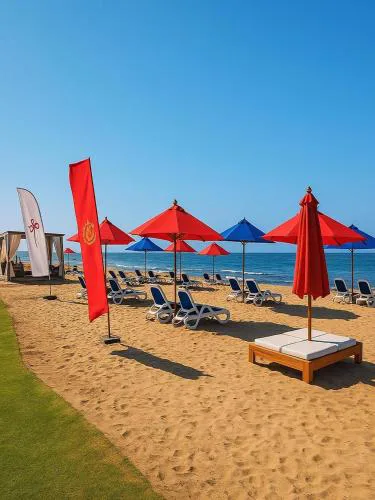Beachfront Chalet in Porto Said with Pool Gar