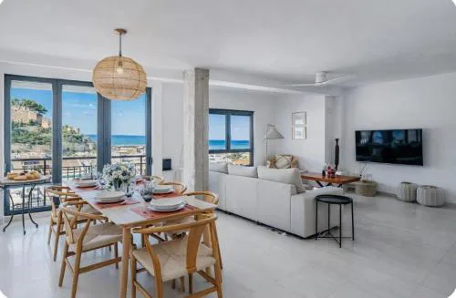 Apt Denia, 5 min Port, View of de Castle, Smart TV