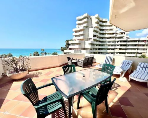 Sea Front Apartment with Large Terrace in Benalbeach