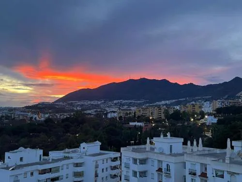 Skyline Studio Benalmádena stunning views Walking distance to the beach and seasonal pool