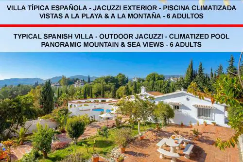 Private Heated Pool, Jacuzzi & 1225m2 garden in Villa Cipreses
