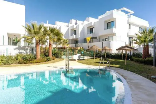 Beach terraced house close town