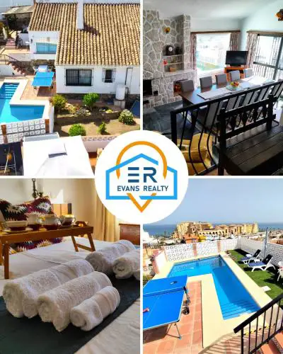 Evans Realty AL Villa & Piscina & Garaje & Playa