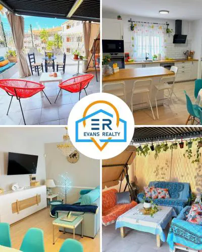 Evans Realty CM Terraza magnífica y piscina