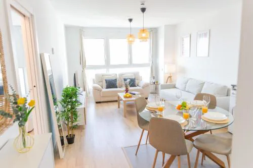 Luxury apartment in urban sky