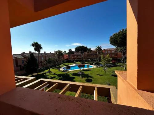 Relax rooftop in the palm trees
