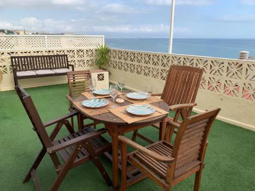 Carihuela beachfront penthouse, unique views