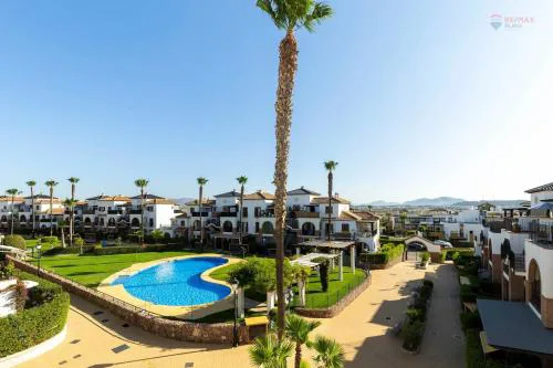 Sunny penthouse with large terrace and pool in Vera