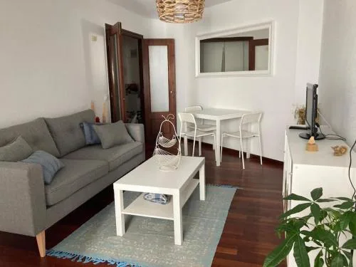 Piso céntrico de dos habitaciones con terraza y balcón en Santander