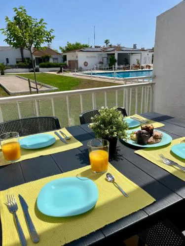 Apartment with a pool near the beach