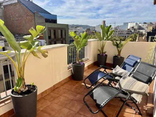 Apartamento con terraza privada y Wifi en el corazón de Barcelona - ES-341-5