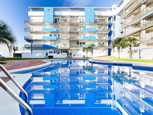 Apartamento familiar en Roses con piscina, terraza y parking cerca de la playa - ES-228-116