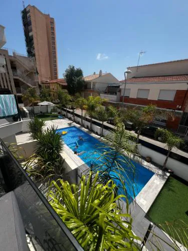 Air-conditioned Elisa Apartment with spacious sunroof lounge and swimming pool