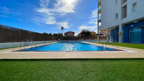 La Ribera - terraza, piscina y playa