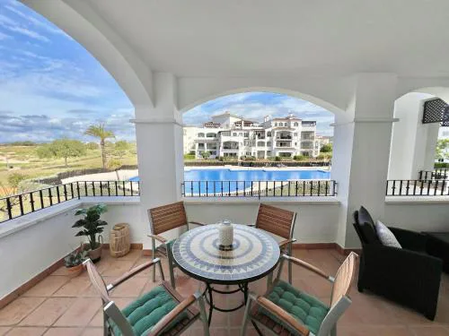 Charming apartment with a pool and golf view