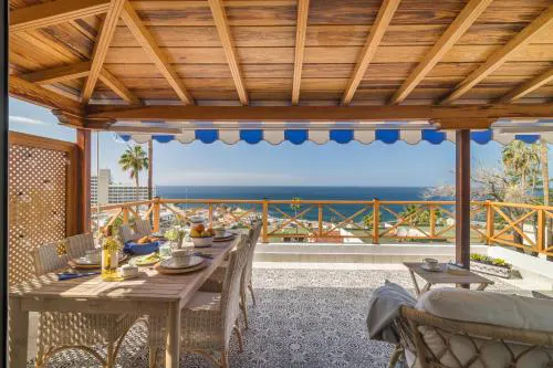 CARAMELLO - AC, cliffs & ocean view, fibre net, garage, tv channels