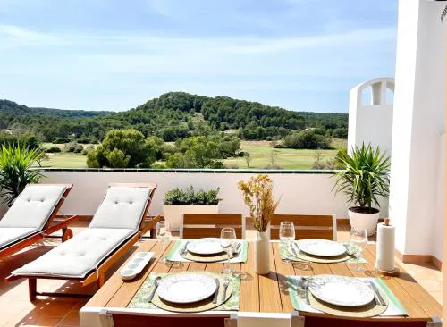 Apartamento Atardecer en Menorca Son Parc Vista al campo de golf