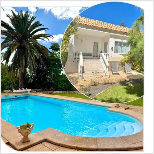 Casa Lilo, en jardin grande, con una gran piscina y barbacoa